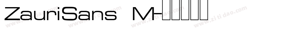 ZauriSans M字体转换